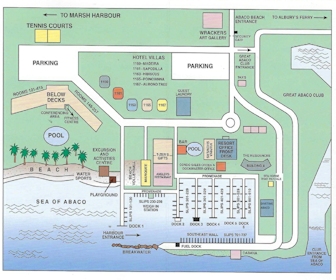 Abaco Beach Resort and Boat Harbour Marina Map Layout