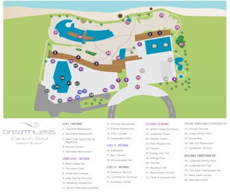 Amàre Cancun Resort Map Layout