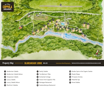 Blancaneaux Lodge Resort Map Layout