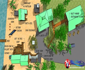 Blue Island Divers Resort Map Layout