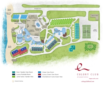 Colony Club, a Luxury Collection Resort Map Layout