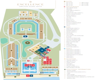 Excellence Coral Playa Mujeres Property Map Layout