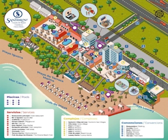 Hotel Santorini Casablanca Resort Map Layout