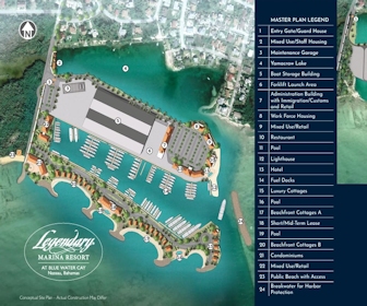Legendary Marina Resort at Blue Water Cay resort map