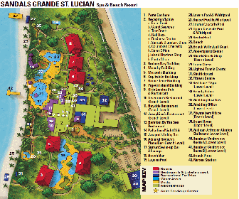 Sandals Grande St.Lucian Resort Map Layout
