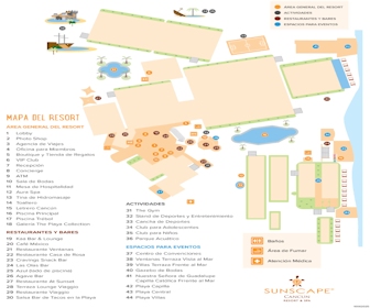 Sunscape Cancun Resort & Spa Map layout