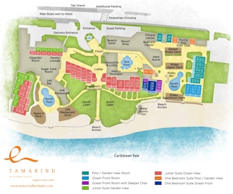 Tamarind, Barbados, An Autograph Collection All-Inclusive Resort Map Layout