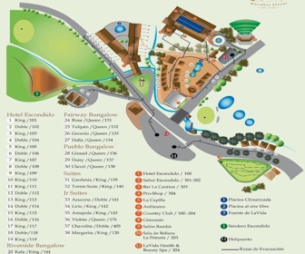 Valle Escondido Wellness Resort Map Layout